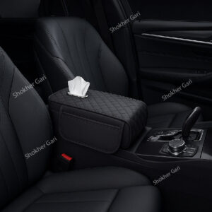 Car Armrest Box Mat Armrest with Storage Bag Car Tissue Box with Side Pocket
