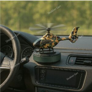 Army Style Solar Powered Air Freshener For Car Dashboard Decoration and Fragrance (2 in 1)