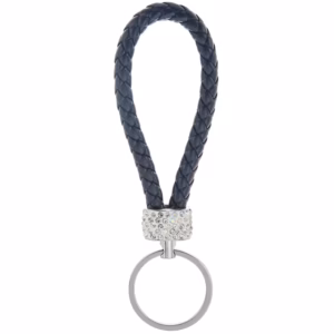 1 Pcs Check Glitter Style Pu Leather key Ring