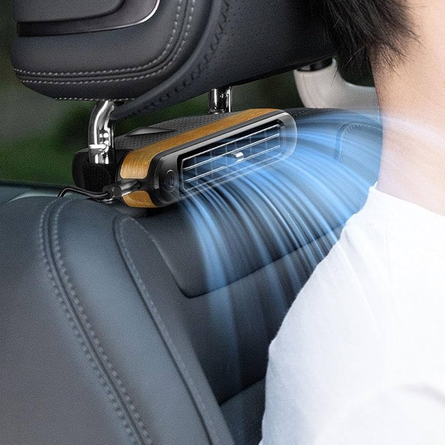 1 Pcs Intelligent 3-Speed Adjustable Interior Rear Headrest Cooling Fan