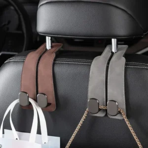 1Pcs Portable Car Seat Hooks Pu Leather & Metal