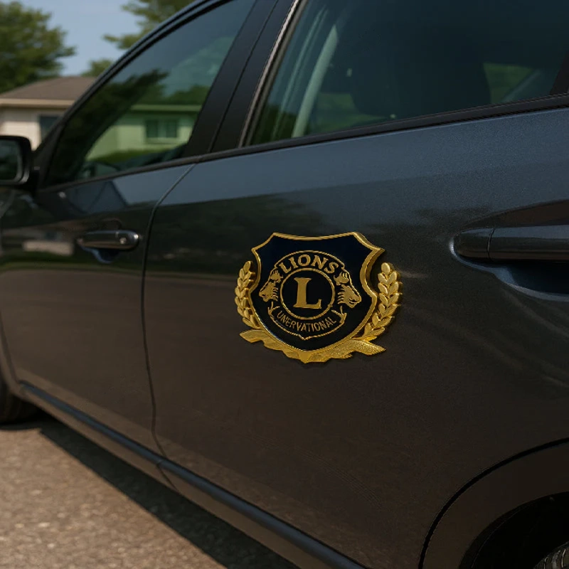1pcs Lions Side 3D Metal Car Sticker Auto Badge Emblem