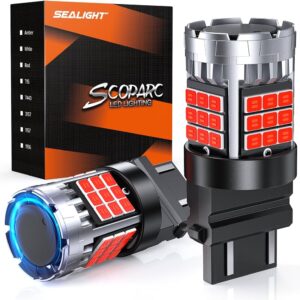 2Pcs Red Brake Hyper LED Bulb
