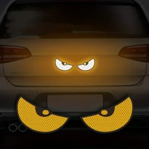 2Pcs Round Cat Eyes Pattern Night Reflective Sticker