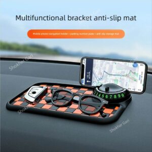 5 Number Design Car Dashboard Anti-Slip Mobile Mat