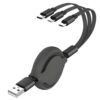 3-in-1 Only Cable Retractable Extension Fast Charging