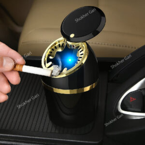 1pcs Steel Liner Small Auto Ashtray with LED Light