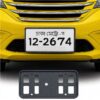 2pcs Plastic Material Inside Carbon Fiber Number Plate Casing