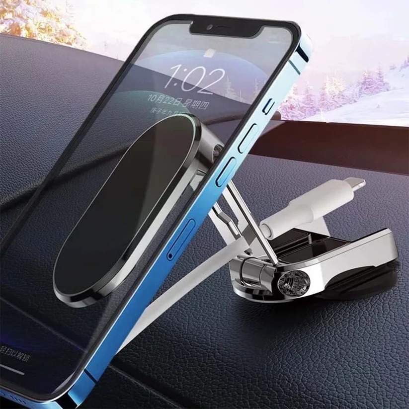 Foldable 360° Rotation Magnetic Car Phone Holder