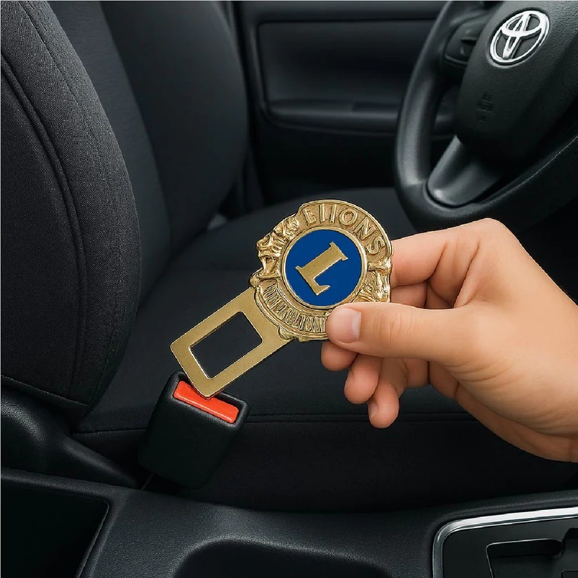 Lion Logo Car Seatbelt Clips 2pcs