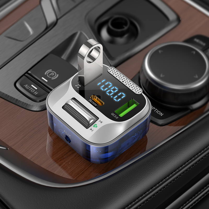 Hoco E75 Car Charger With FM Transmitter