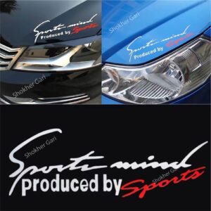 Car sports stickers - Car Bonnet Stickers 2 Colours (White & Black)