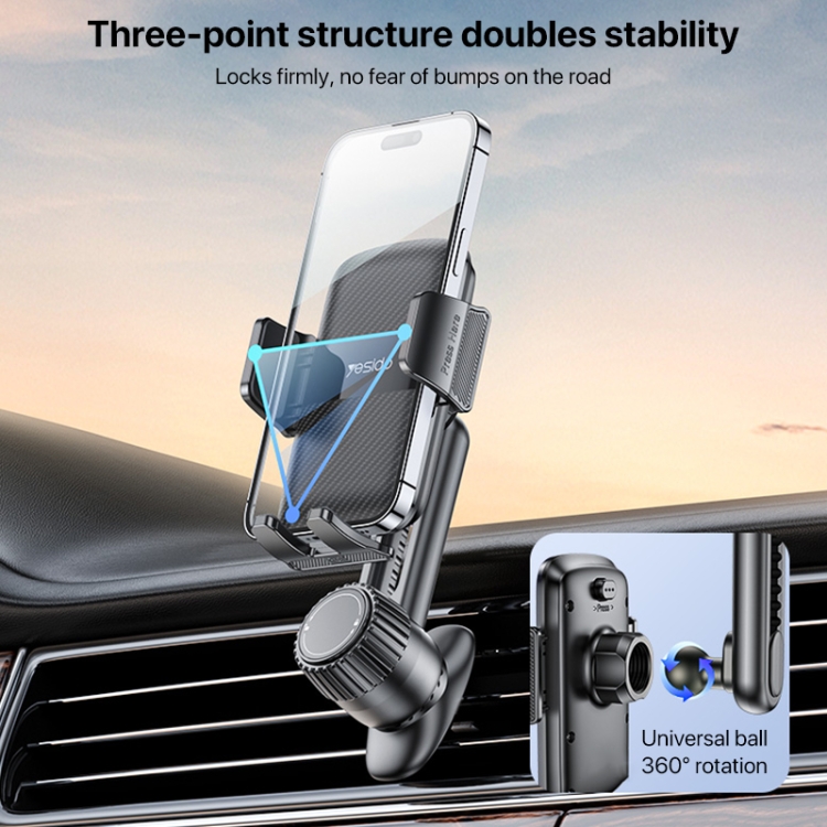 Yesido C242 Adjustable Car Air Vent Mechanical Phone Holder