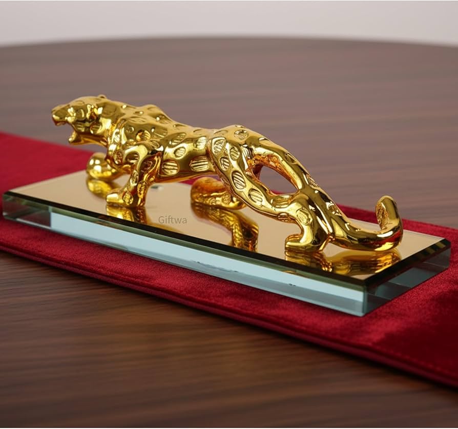 Car Dashboard Jaguar Showpiece with Glass