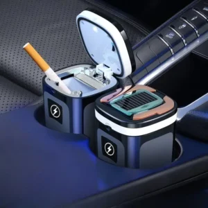 Rechargeable Solar Energy Lighter & LED Car Ashtray