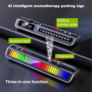 Multifunctional Itelligent Spray Diffuser Car Fragrance Car Liscence Plate Number With Colorful Ambient Light
