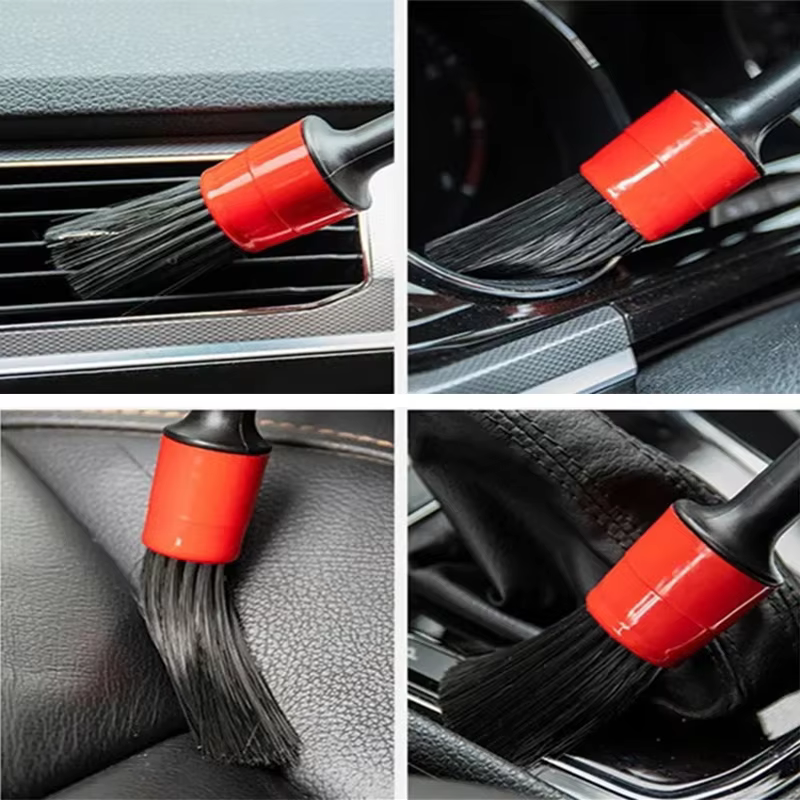 1pcs Car Cleaning Red Brush for Interior