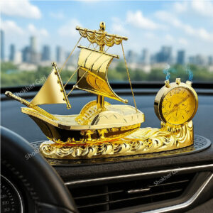 Luxurious Dashboard Boat Showpice-Perfume With Clock