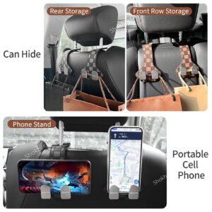 1 Pcs 2 in 1 PVC Car Seat Hanger Holder for Bags Double