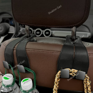 1Pcs Portable Car Seat Hooks Pu Leather & Metal