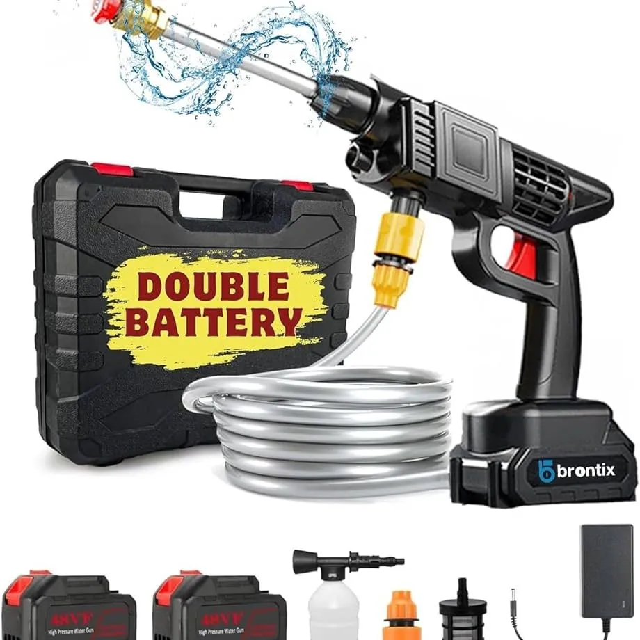 Rechargeable High Pressure Car Washing Machine Gun Double Battery